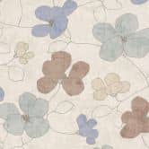 Vlies Tapete floral - feines Streifenmuster in Naturton & Greige 