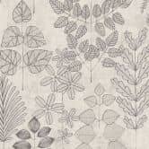 Papier peint non tissé floral - motif à rayures fines en gris & taupe 