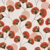 Non-woven Skandi wallpaper - striking retro pattern in greige & terracotta 