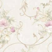 Blumentapete mit Rosen, creme, grün, rosa, Vliestapete floral klassisch von A.S. Création 