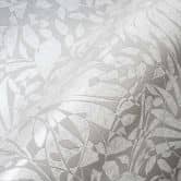 Dschungel Tapete Grau Silber Metallic-Effekt Vliestapete Blätter Wohnzimmer 
