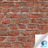 Brick wallpaper brick look red gray - industrial non-woven wallpaper - wallpapering without paste 