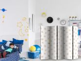 Paravent, Raumteiler freistehend, Trennwand - Children Flowers II, 5-teilig - einseitig bedruckt - 225x172 cm 