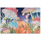 Leinwandbild 3 teilig, Little Alice im Land der Wunder 