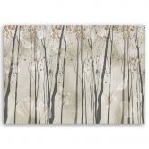 Leinwandbild, Bäume Blumen und Schmetterlinge 