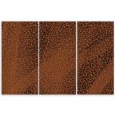 Leinwandbild 3 teilig, Leopard Leopard Pelfpatches Muster 