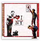 Canvas schilderij, Banksy en Love New York 