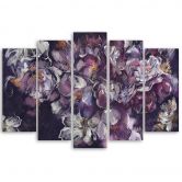 Leinwandbild 5 teilig, Iris Blume 