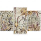 Leinwandbild 3 teilig, Mosaik -Dschungel 
