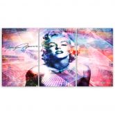 Leinwandbild 3-teilig, Marilyn Monroe Farbe 