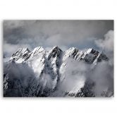 Leinwandbild, Berg Gipfel im Winter 