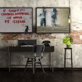 Poster Banksy - If graffiti changed anything 