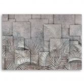 Canvasbillede, 3D palmer blade beton tekstur 