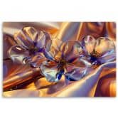 Canvasbillede, Glasblomster i silke 