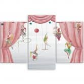 3-delige canvas print, circusacrobaat 