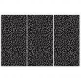 Leinwandbild 3 teilig, Leopard Leopard Pelfpatches Muster 