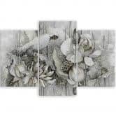 3-delige canvas print, heilige lotusbloemen 