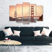Leinwandbild 5 teilig, San Francisco Golden Gate Bridge  