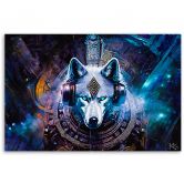 Leinwandbild, Abstrakter Wolf 