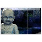 Leinwandbild 3-teilig, Buddha Feng Shui Meditation 