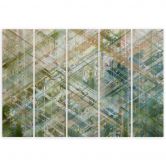 Leinwandbild 5 teilig, Abstrakte geometrische Formen 