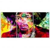 Leinwandbild 3-teilig, Jimmy Hendrix Musik 