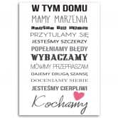 Leinwandbild, In diesem Haus Typografie 