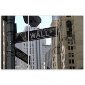 Leinwandbild 3-teilig, New York Wall Street USA 