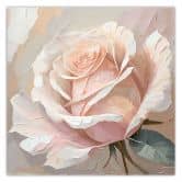 Leinwandbild Gemalte Rose auf Leinwand 
