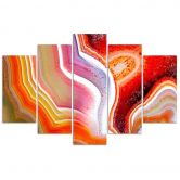 Leinwandbild 5 teilig, Bunte Abstraktion 