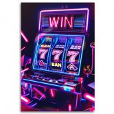 Canvas Schilderij, Neon gokkast 