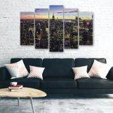 Leinwandbild 5 teilig, New York Skyline City  