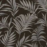 COSMOPOLITAN non-woven wallpaper black silver leaves - stylish non-woven wallpaper bedroom 