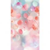COSMOPOLITAN Wall Mural Colorful Leaves Pink Blue - modern watercolor non-woven wallpaper 