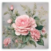 Leinwandbild Rose Shabby Chic Blumen 