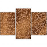 Leinwandbild 3 teilig, Leopard Leopard Pelfpatches Muster 