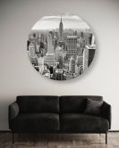 Rundes Leinwandbild New Yorker Wolkenkratzer 