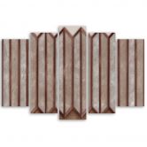 Leinwandbild 5 teilig, Buntes 3D -Fenster 