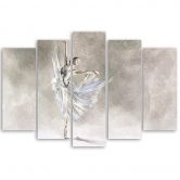 Leinwandbild 5 teilig, Ballerina Pirouet 