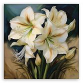 Leinwandbild Blumenstrauß Weiß 