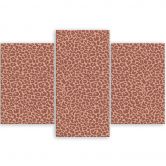 Leinwandbild 3 teilig, Leopard Leopard Pelfpatches Muster 