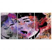 3-delige canvasprint, Audrey Hepburn 