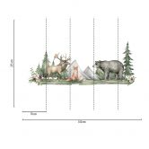 Fototapete Kinderzimmer ForestAnimals weiß grün - Vliestapete Designwalls 2 - 2,55 x 3,5 m 