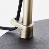Tischleuchte Alisa, gold, 52 x 43 cm, Textil Lampe 