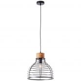 Pendelleuchte Annelie, braun, 135 x 35 cm, Holz Pendellampe 