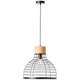 Pendelleuchte Annelie, braun, 135 x 47 cm, Holz Pendellampe 