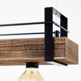 Pendelleuchte Aron, braun, 106,5 x 80 cm, Holz Pendellampe 