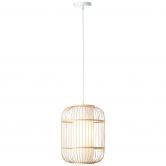 Pendelleuchte Charlie, braun, 150 x 30 cm, Bambus Pendellampe 