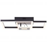 Deckenleuchte Chloe, schwarz, 40 x 40 cm, Metall LED-Deckenleuchte, dimmbar 