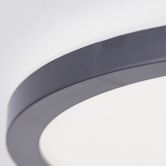 Aufbaupaneel Claire, schwarz, Ø 29,4 cm, Innenleuchte, Neutralweiß 